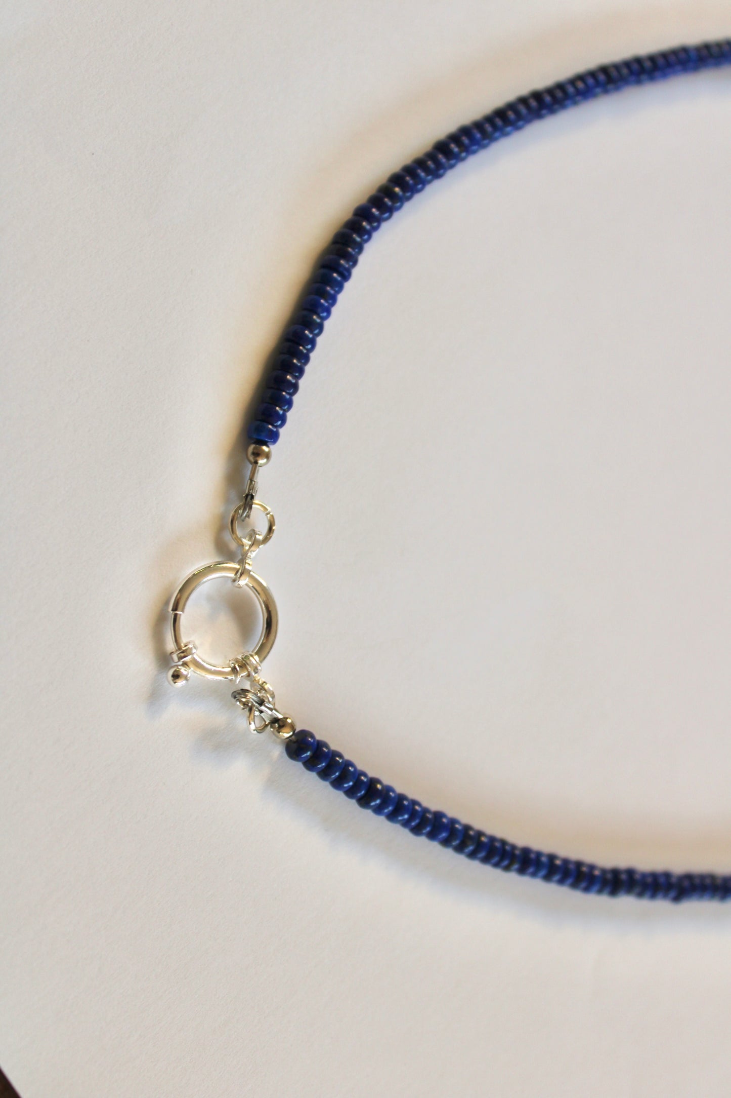 Lapis Lazuli Beaded Charm Necklace