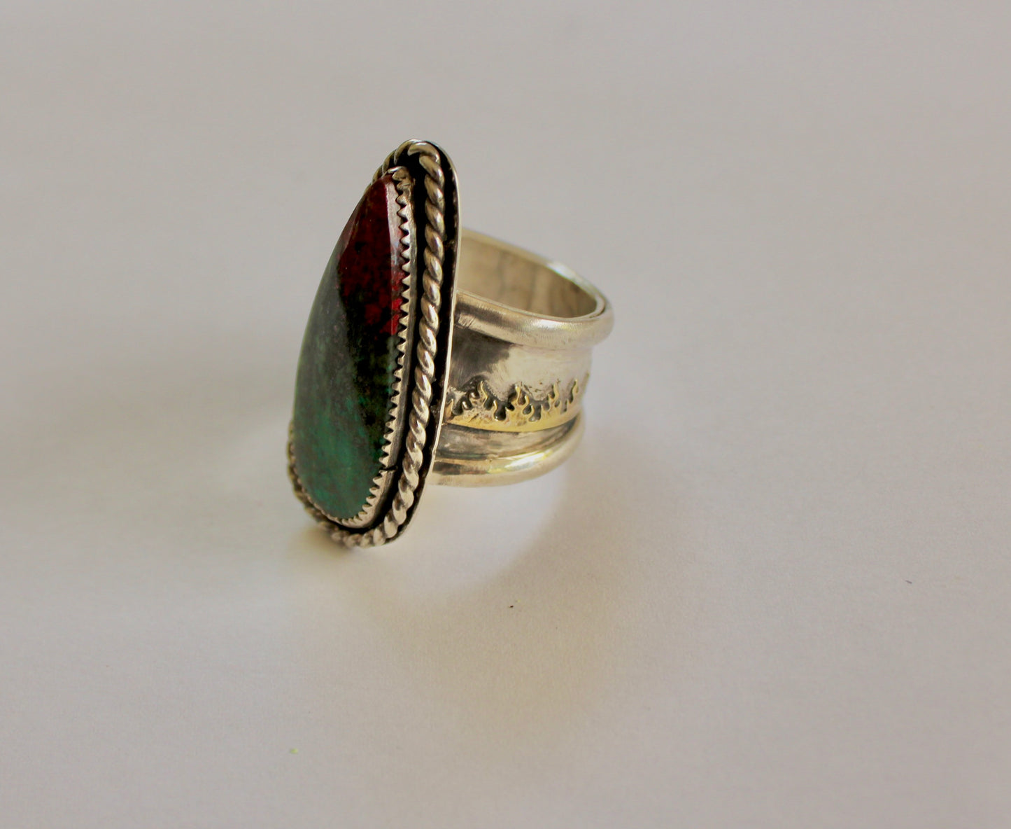 Size 8.5 Sonoran Sunrise Statement Ring with Flames