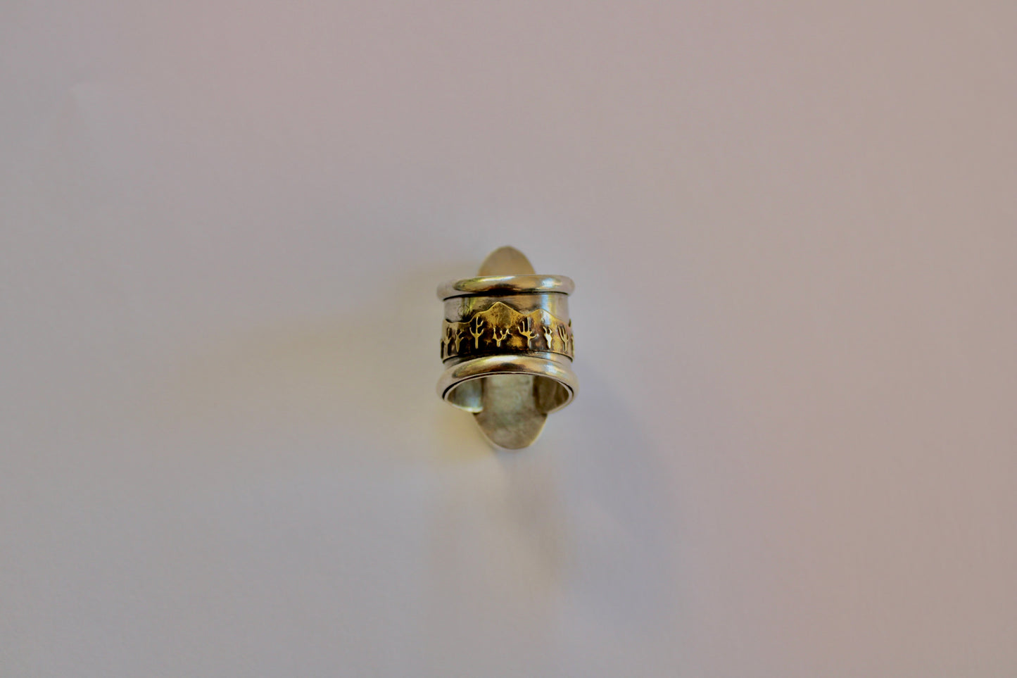 Size 7.5-Cactus Turquoise Sterling Silver Statement Ring