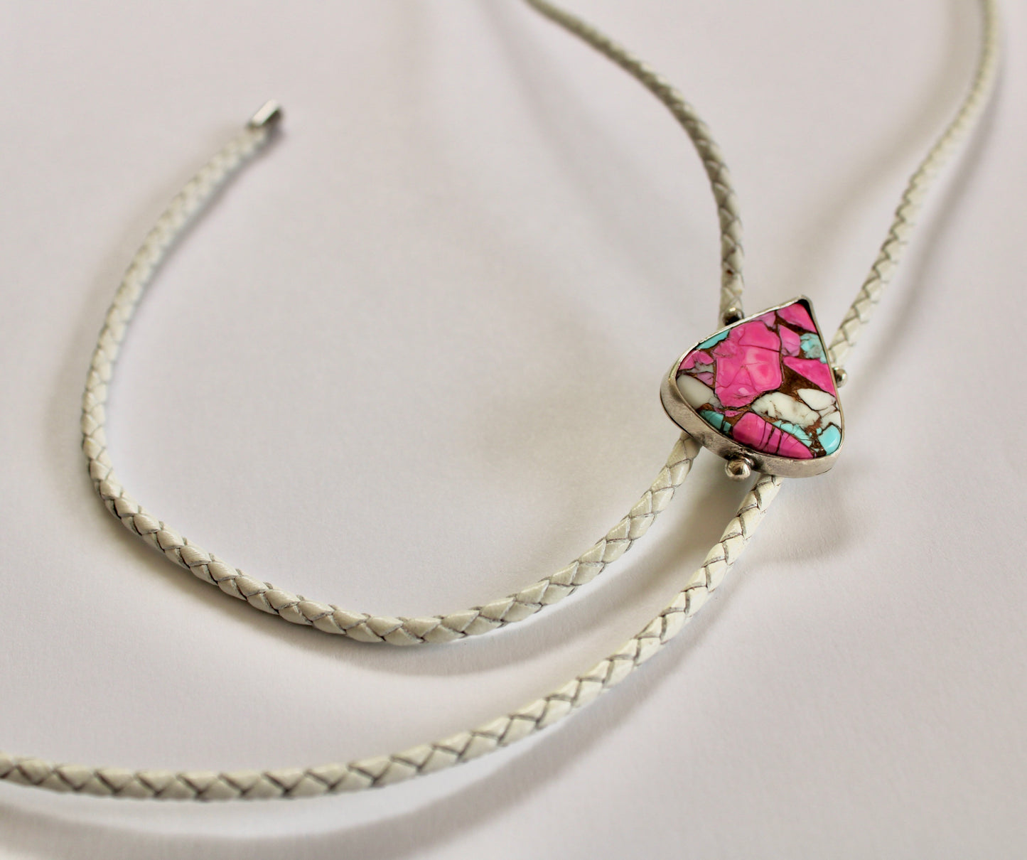 Cotton Candy Dahlia Bolo Tie