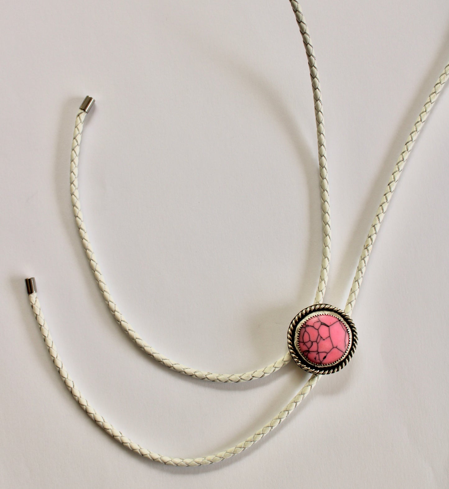 Pink Mojave Composite Bolo Tie