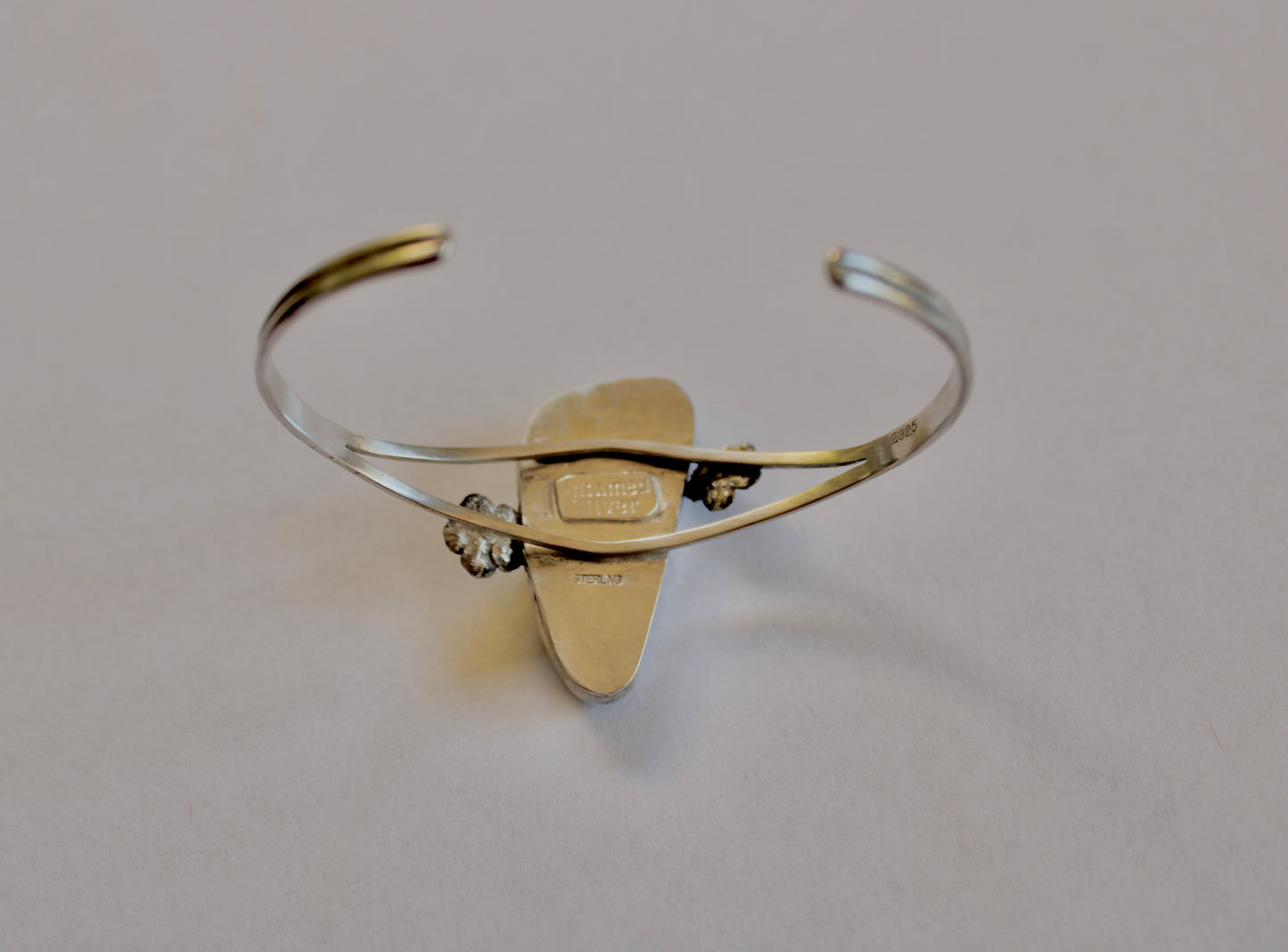 White Buffalo Turquoise Floral Cuff
