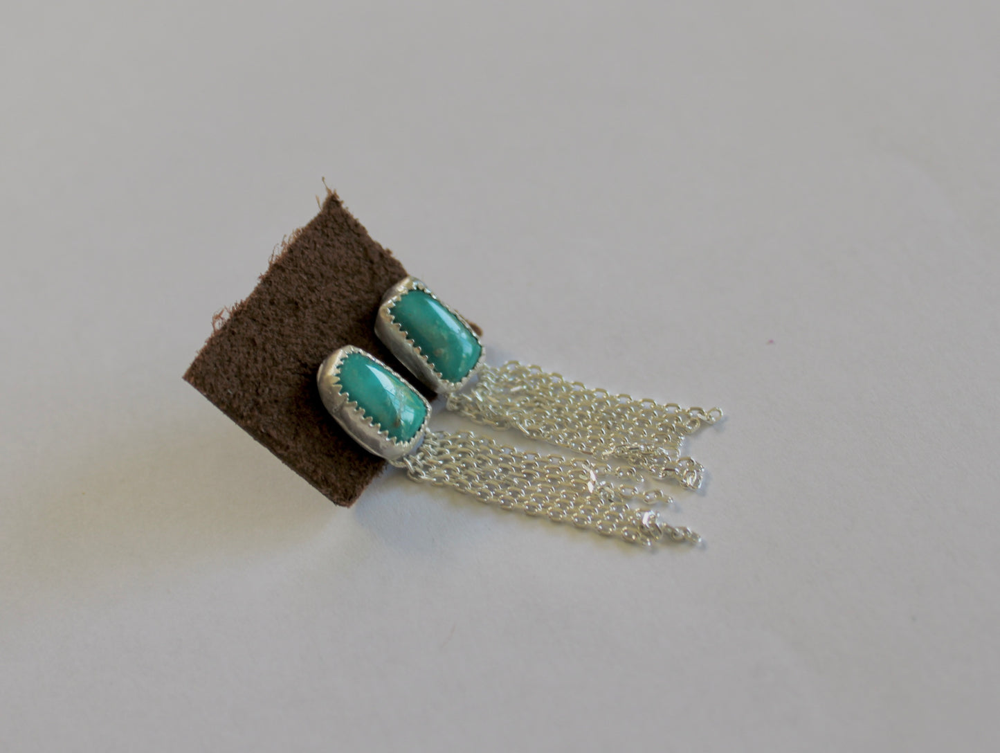 Sonoran Turquoise Fringe Duster Earring Studs