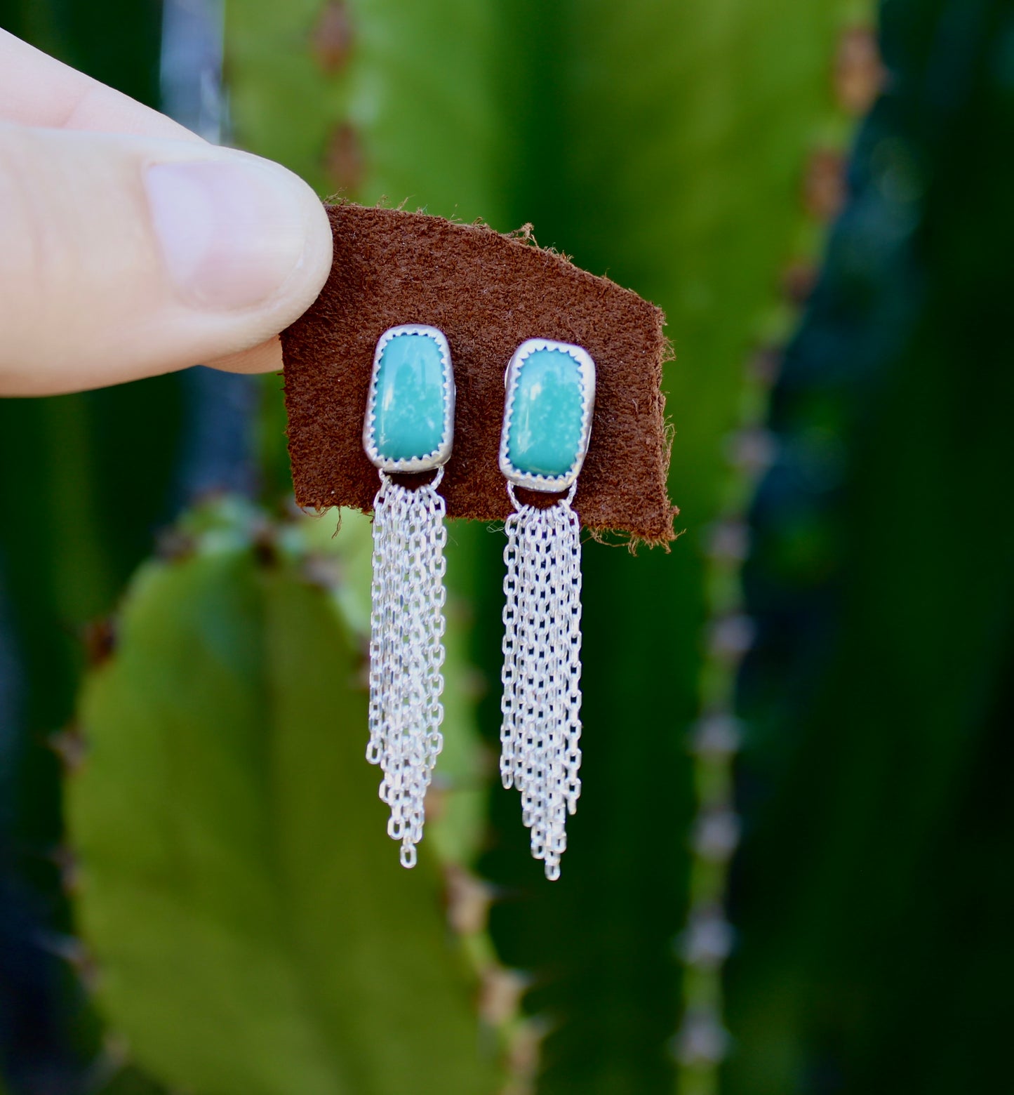 Sonoran Turquoise Fringe Duster Earrings