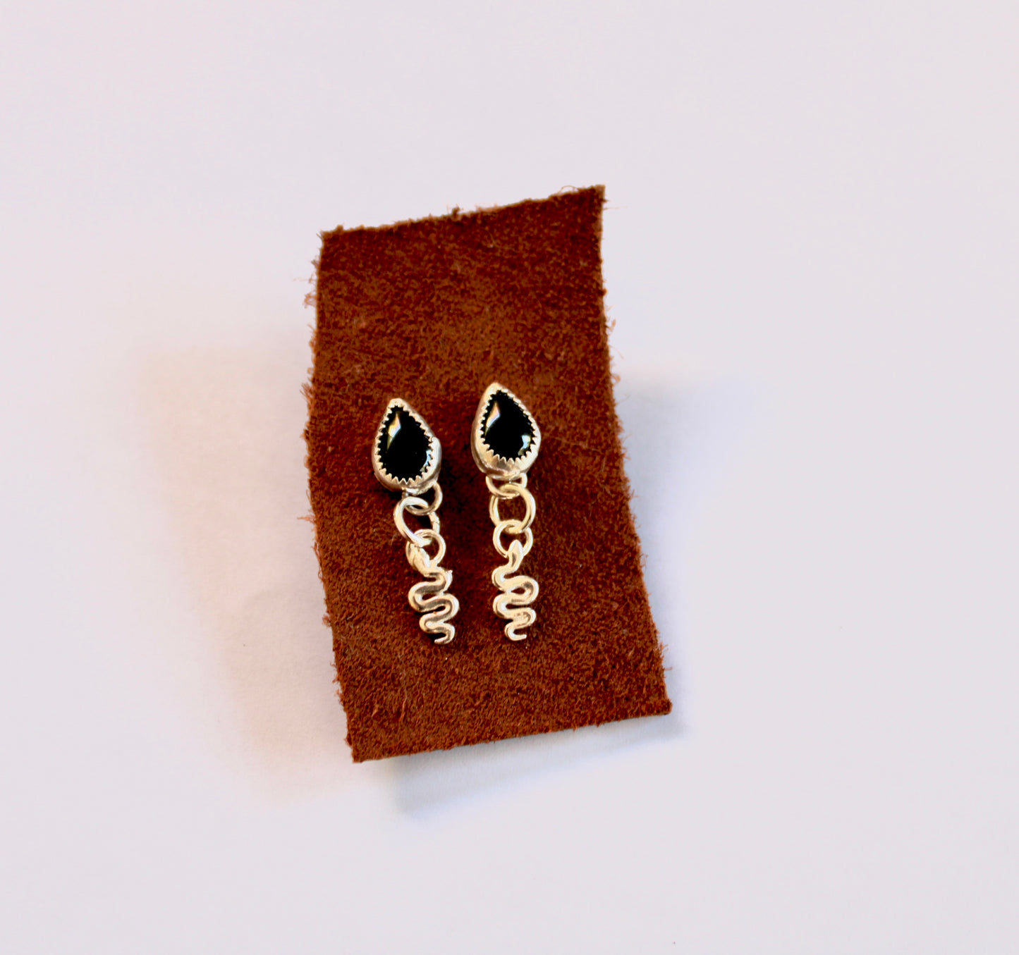 Black Onyx snake studs