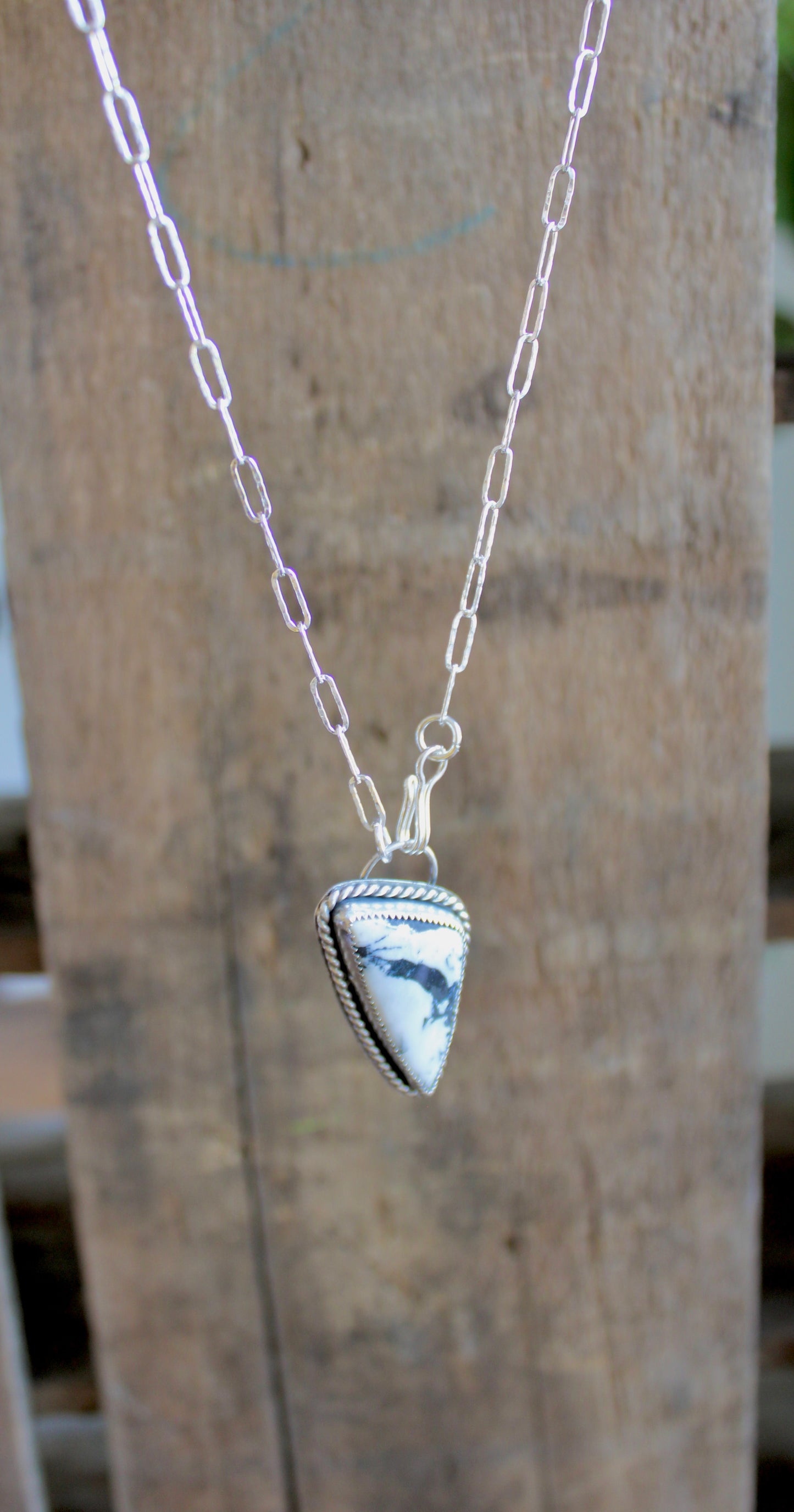 White Buffalo S Hook Necklace