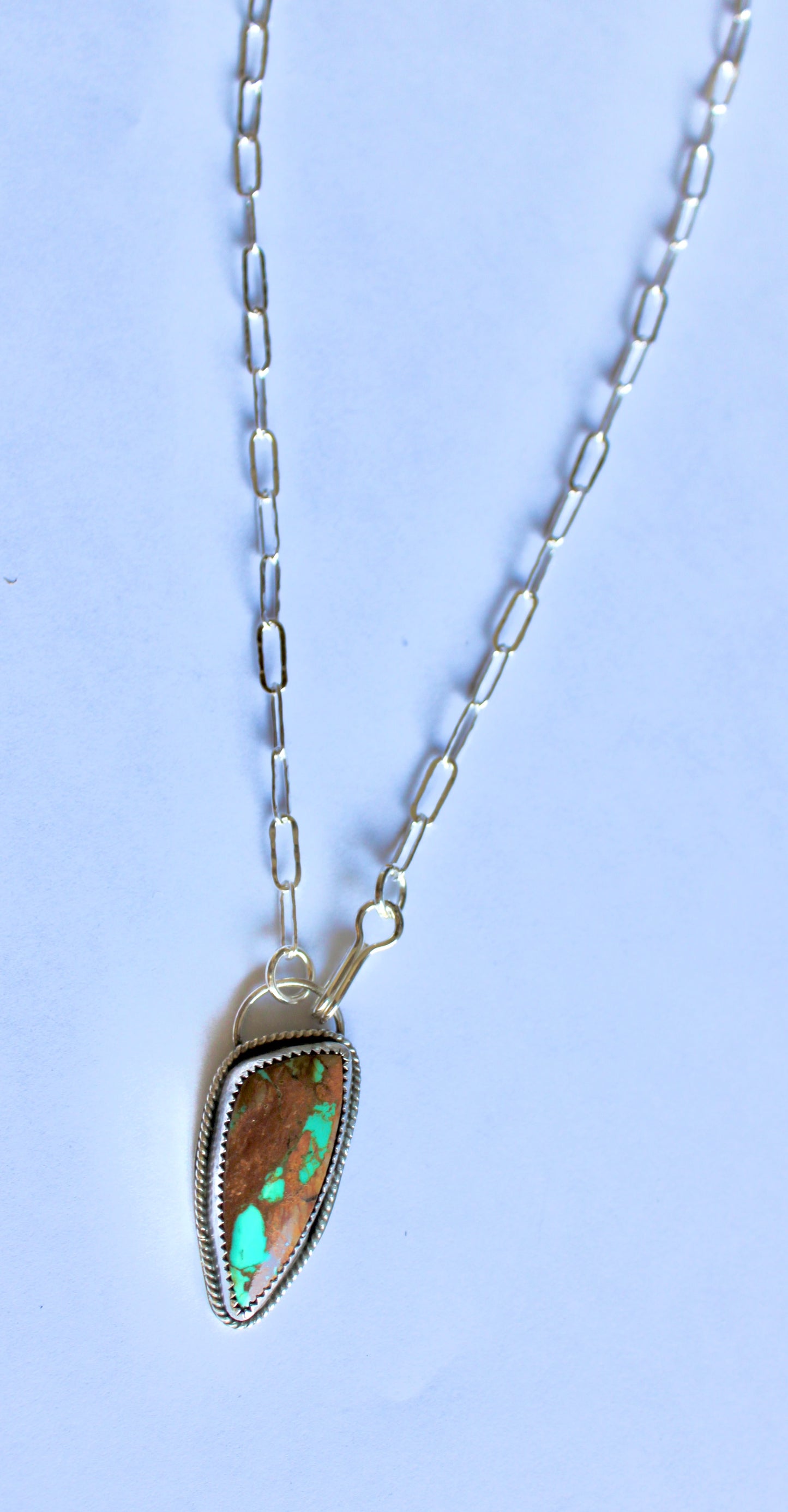 Royston Turquoise S Hook Necklace