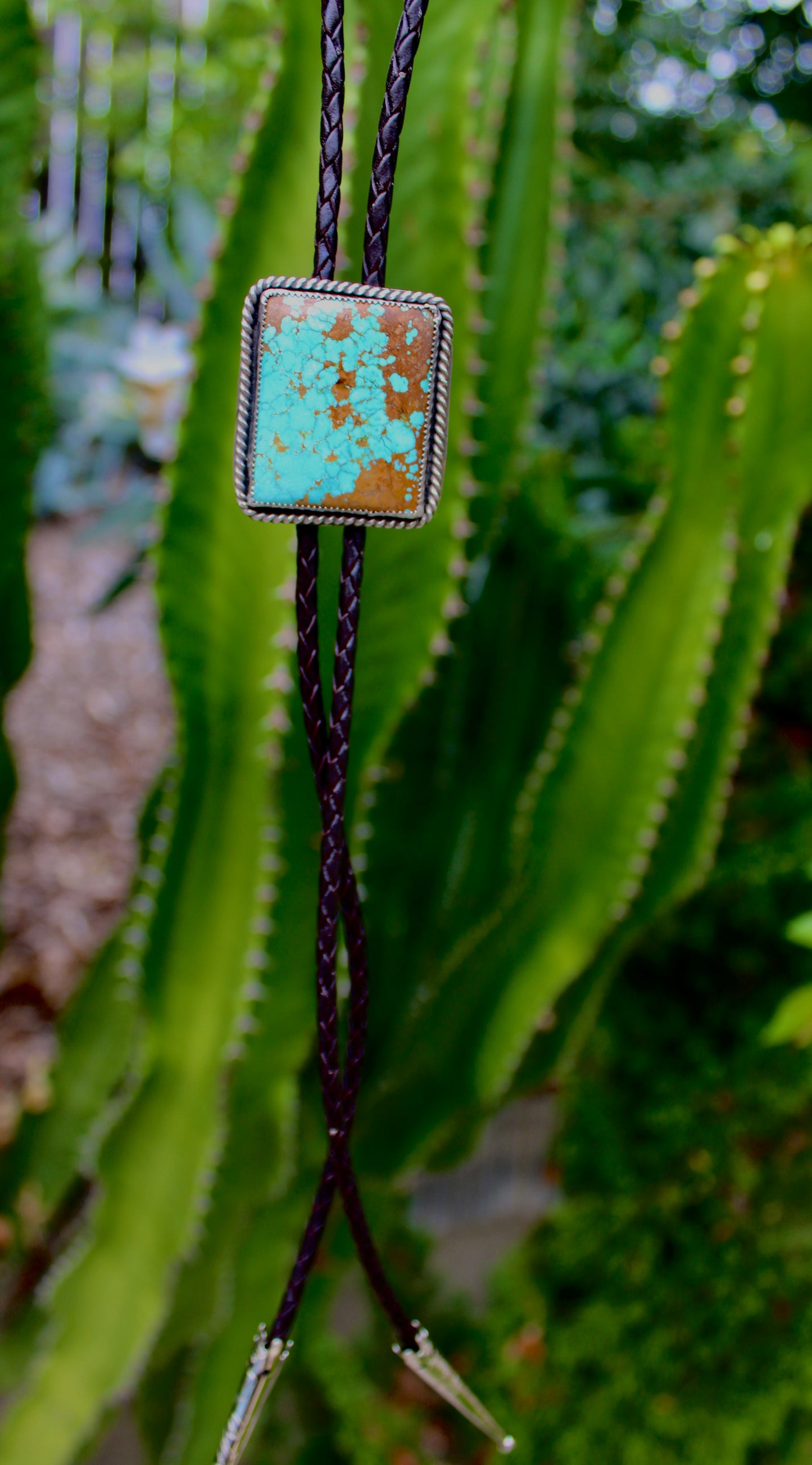 Number 8 Turquoise Bolo Tie
