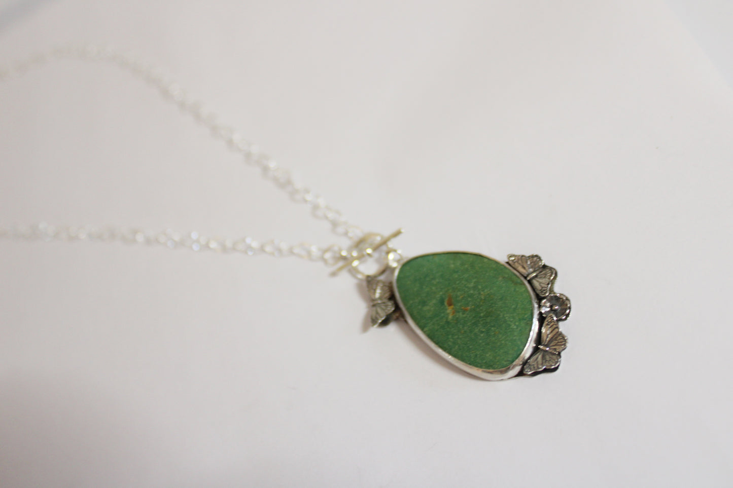 Sonoran Turquoise necklace with Butterflies and flower