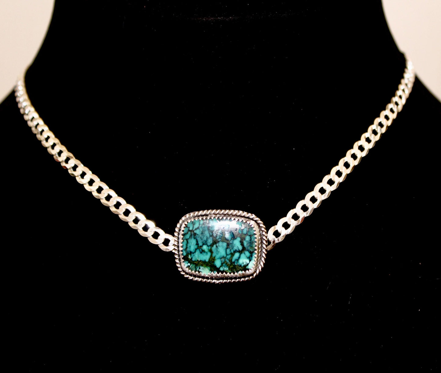 Choker with Bao Canyon Turquoise, Sterling Silver