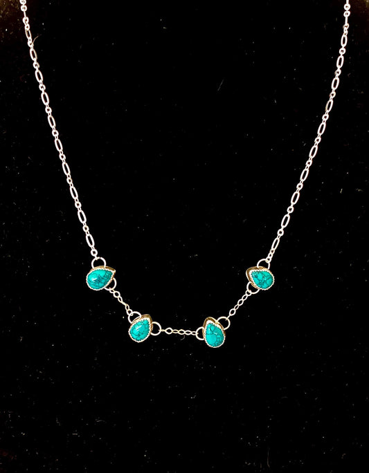 Turquoise Teardrop Necklace