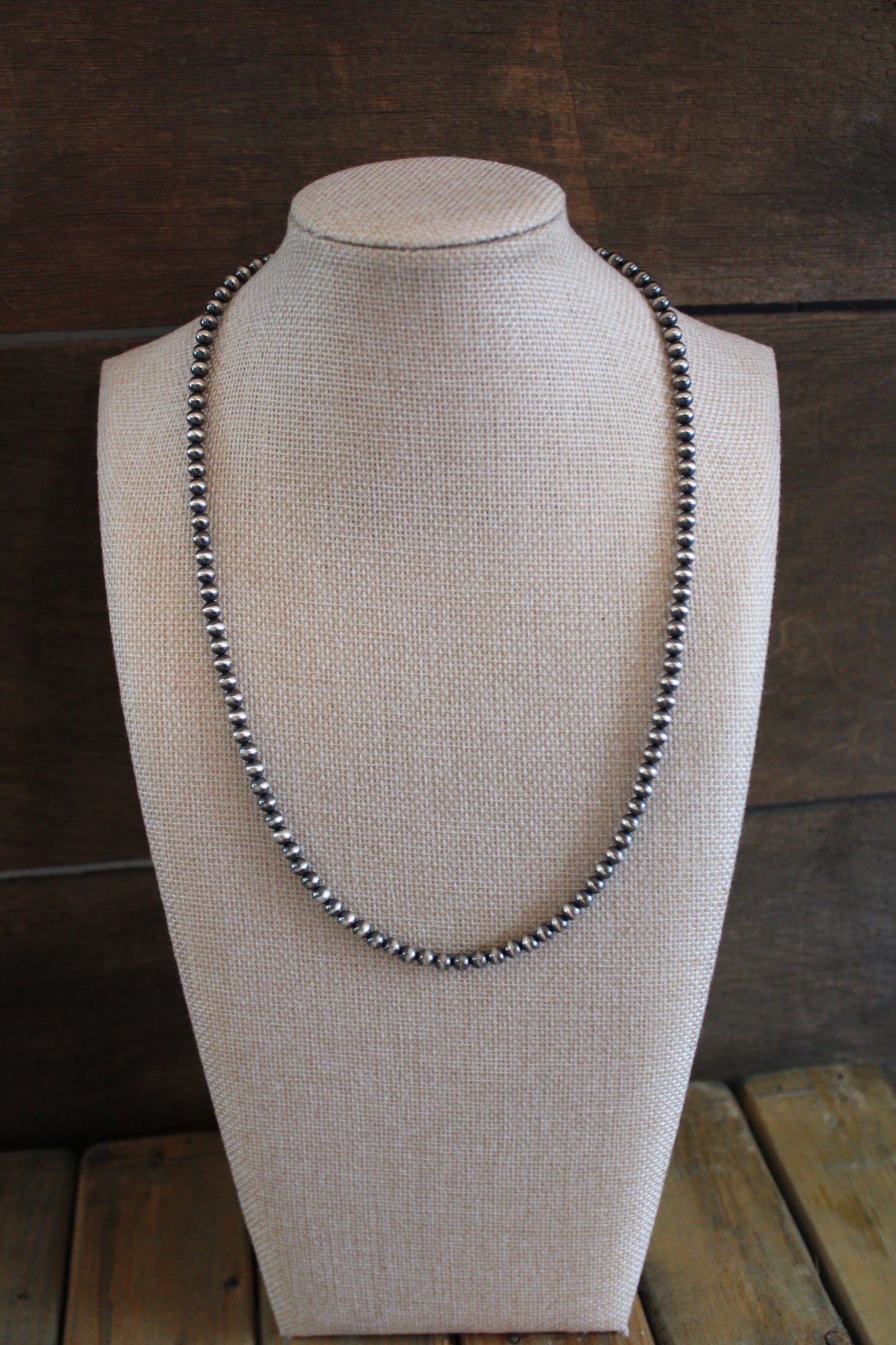 Sterling Silver Pearl Necklace- 20 inch
