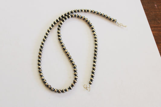 Sterling Silver Pearl Necklace-18 inch
