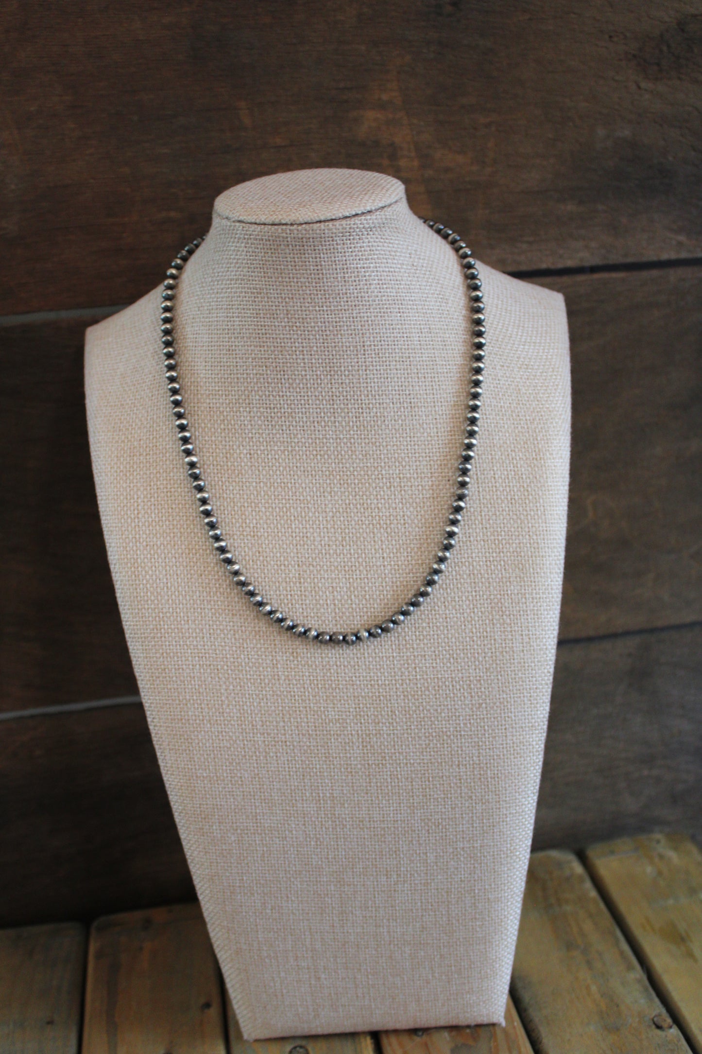 Sterling Silver Pearl Necklace-18 inch