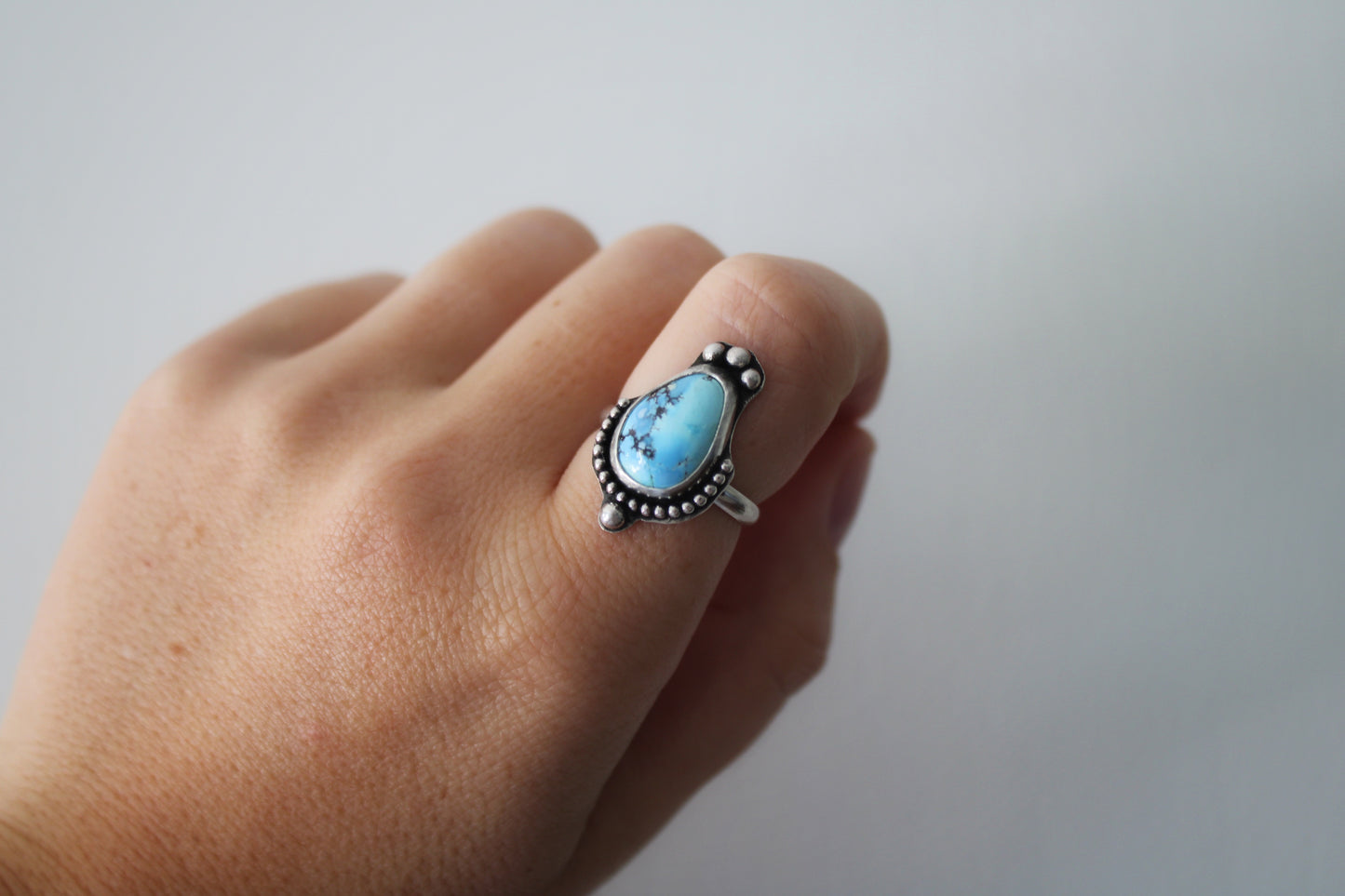 Golden Hills Turquoise Ring-Size 9