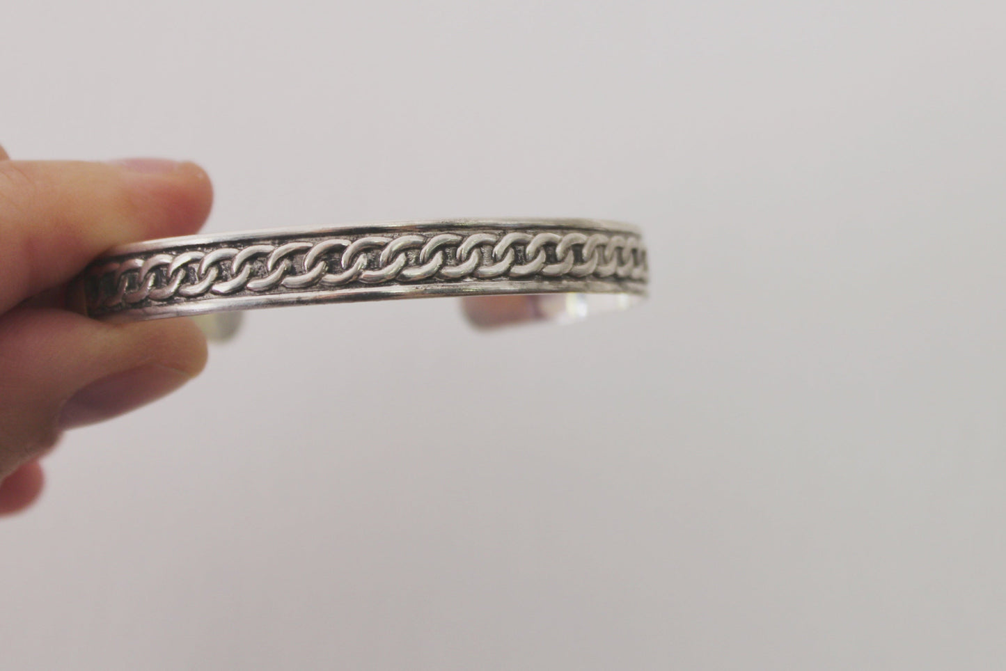 Sterling Silver Roped Cuff
