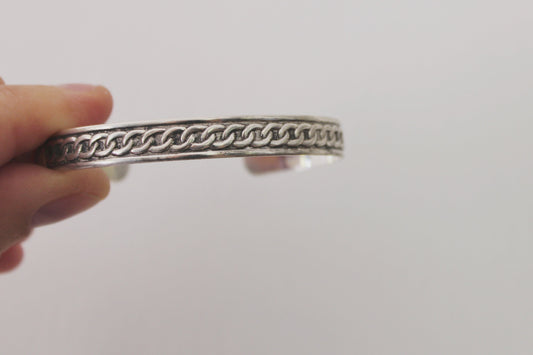 Sterling Silver Roped Cuff