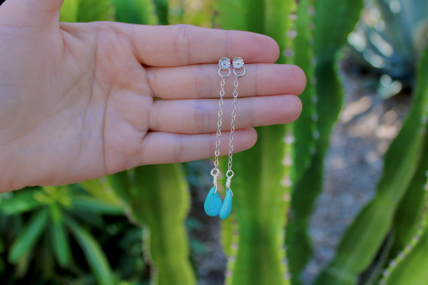 Floral Turquoise Studs