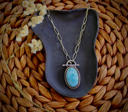 Larimar Toggle Necklace
