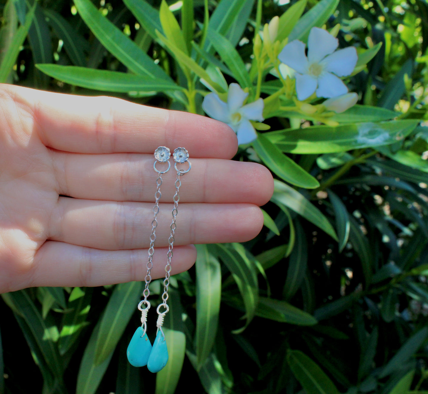 Floral Turquoise Studs