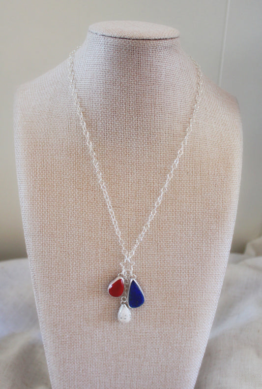 Red, White & Blue Star Necklace