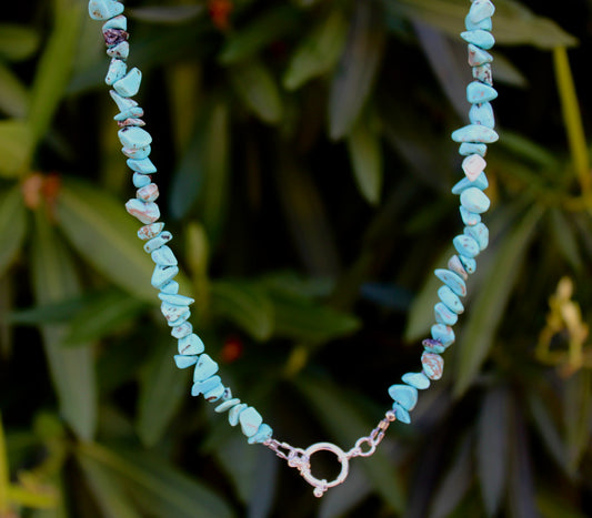 Turquoise Beaded Charm Necklace