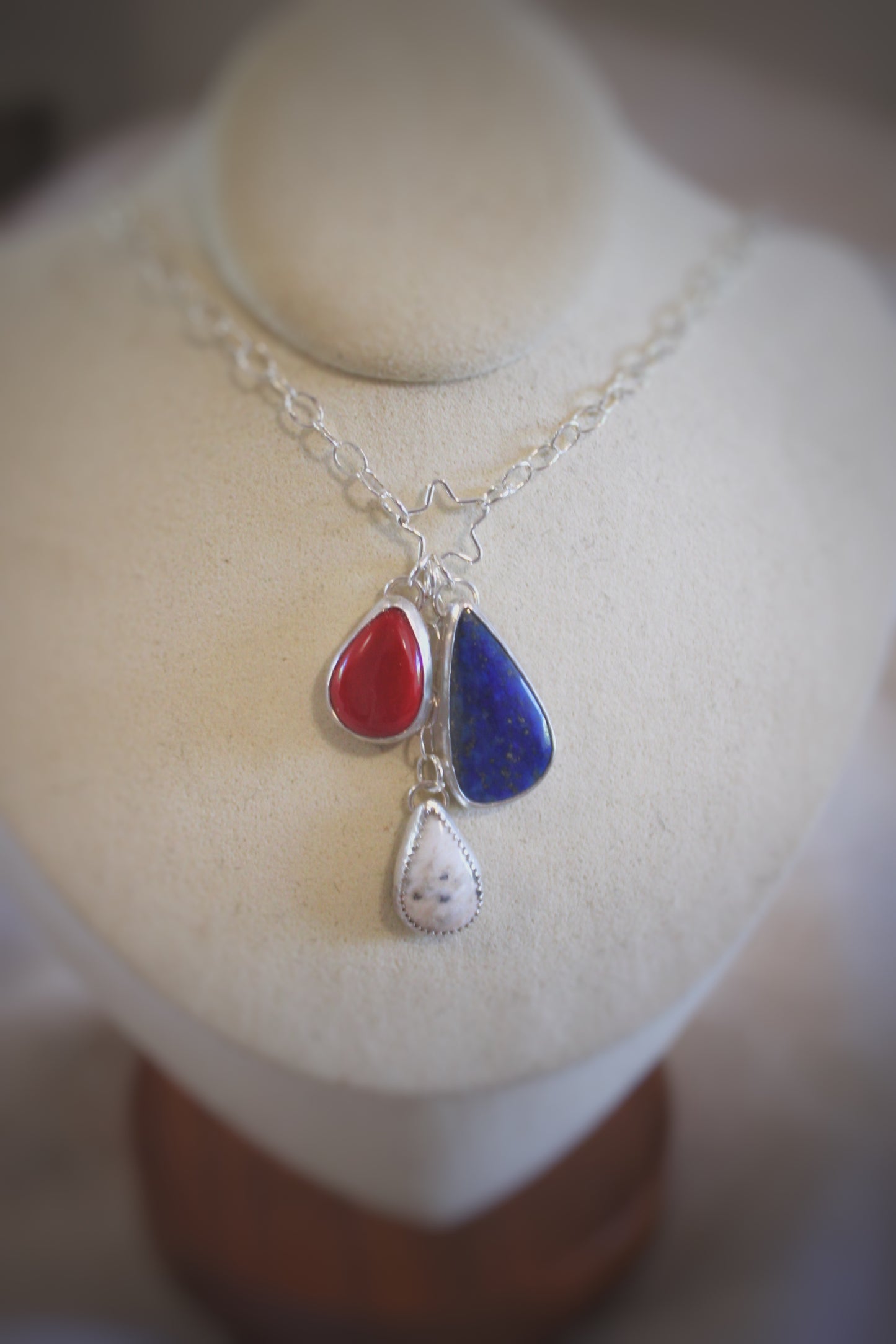 Red, White & Blue Star Necklace