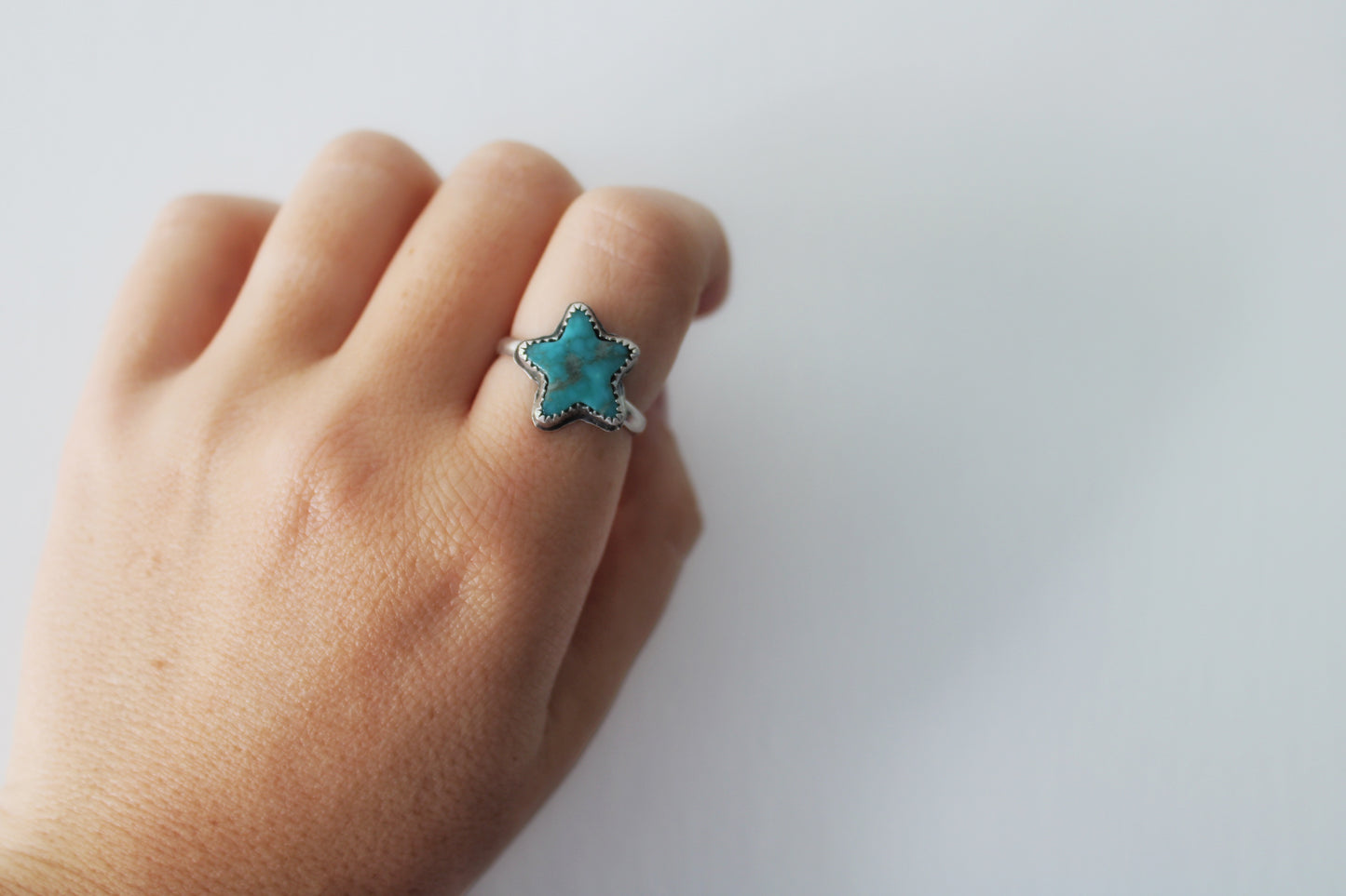 Campitos Turquoise Star Ring-Size 8.5