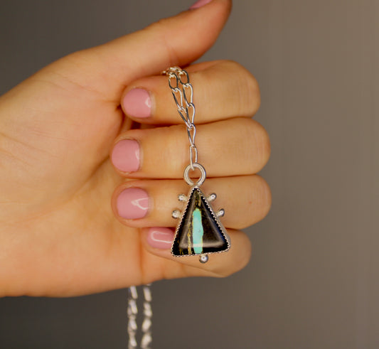 Blackjack Turquoise Triangle Necklace