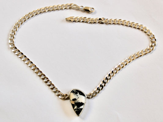 White Buffalo Turquoise Choker Necklace