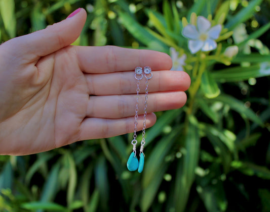 Floral Turquoise Studs