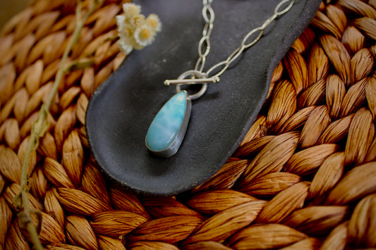 Larimar Toggle Necklace