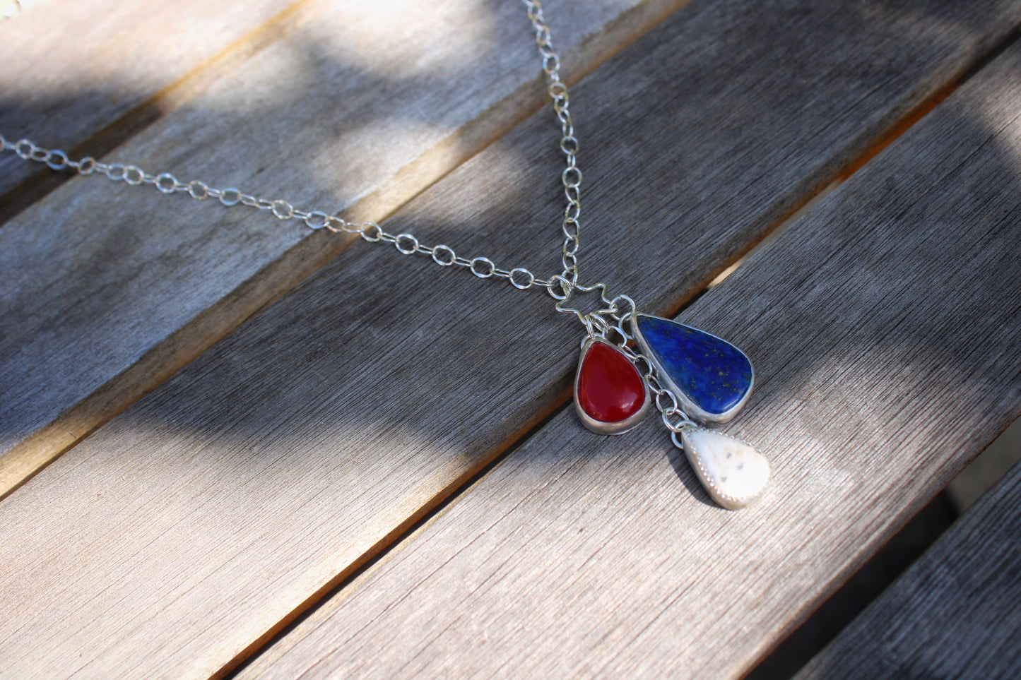 Red, White & Blue Star Necklace