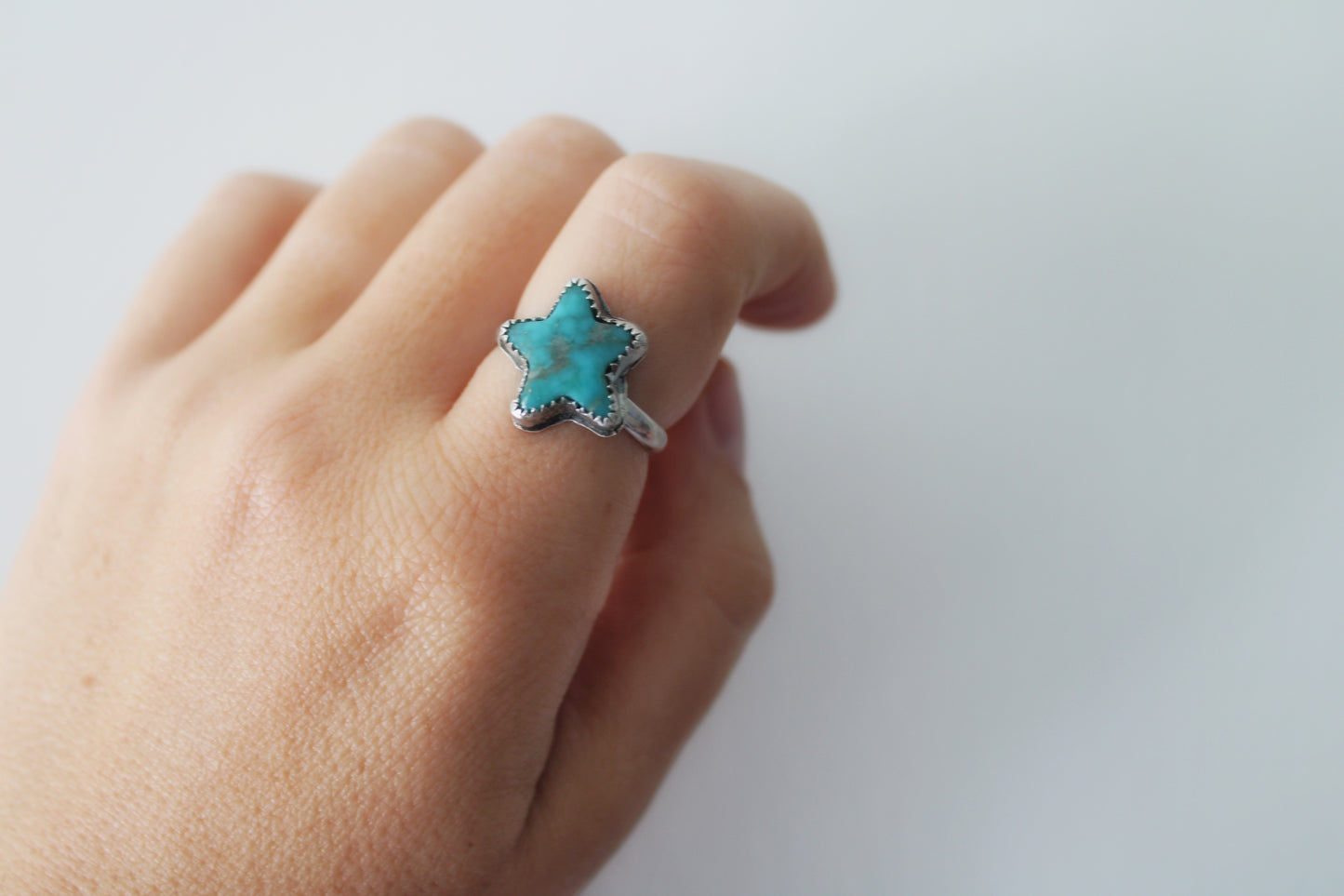 Campitos Turquoise Star Ring-Size 8.5