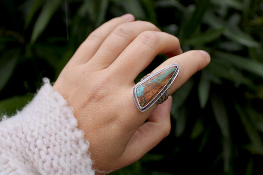 Size 8.5- Royston Ribbon Turquoise Ring