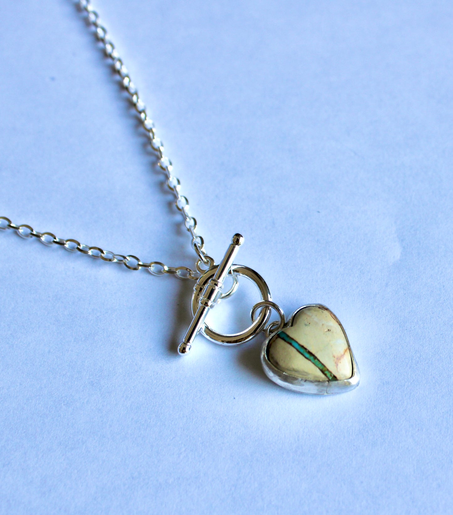 Royston Ribbon Turquoise Heart Necklace