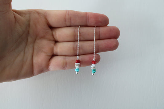Red, White & Blue Ear Threaders