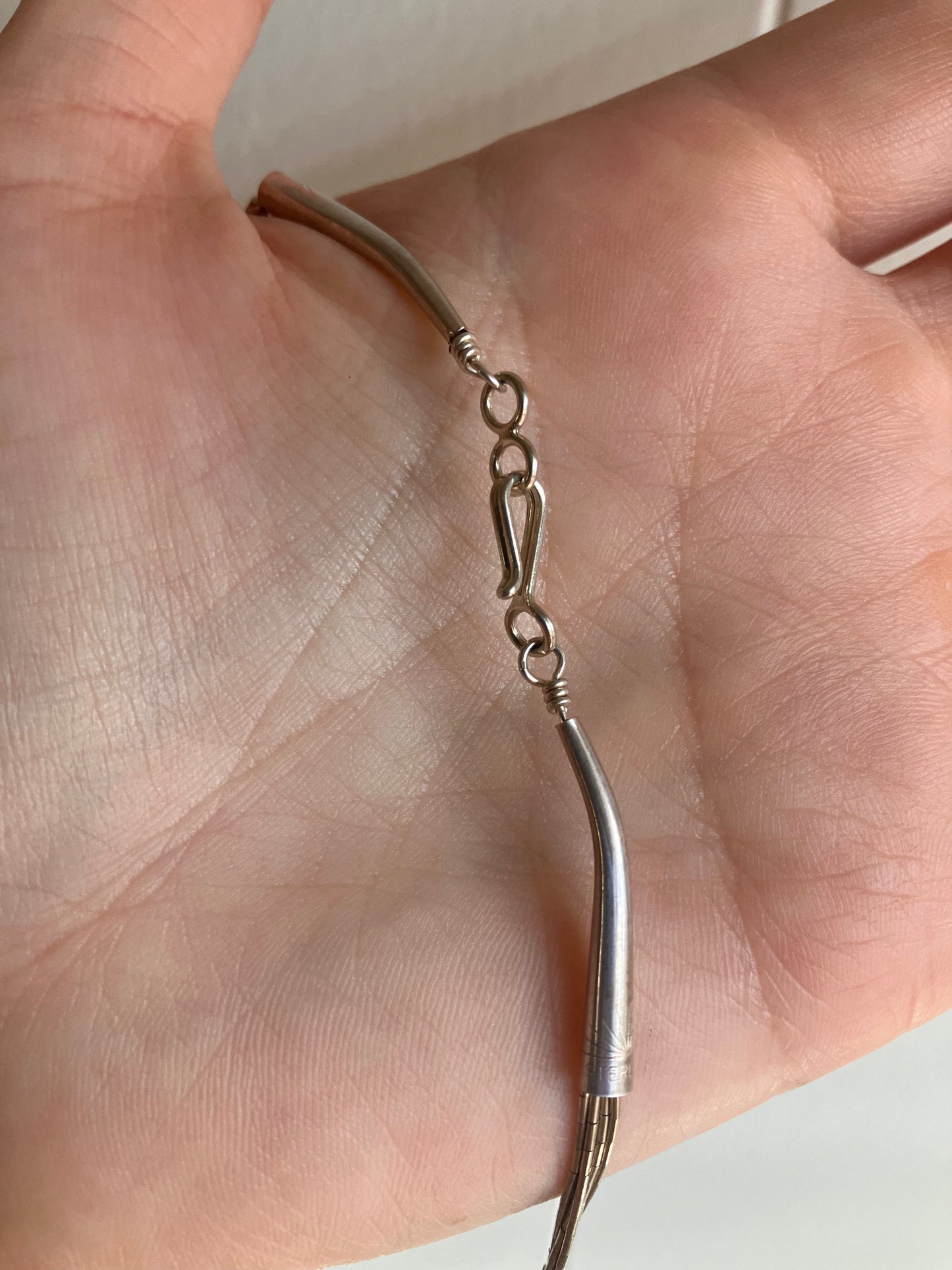 Shadow box pendant on vintage sterling chain