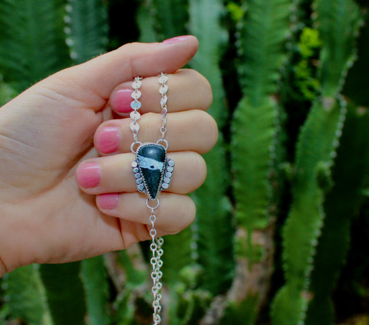 White Buffalo Lariat Necklace