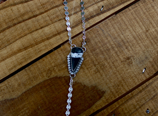 White Buffalo Lariat Necklace