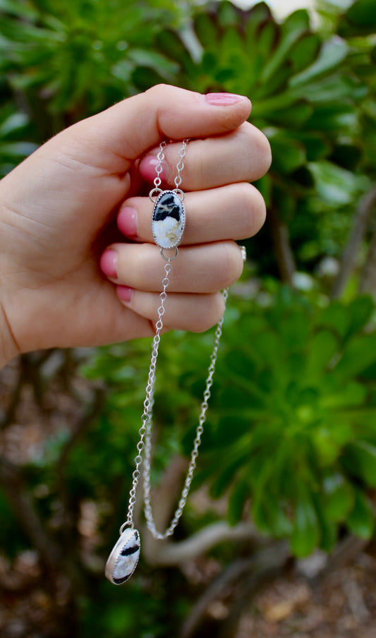 White Buffalo Lariat Necklace