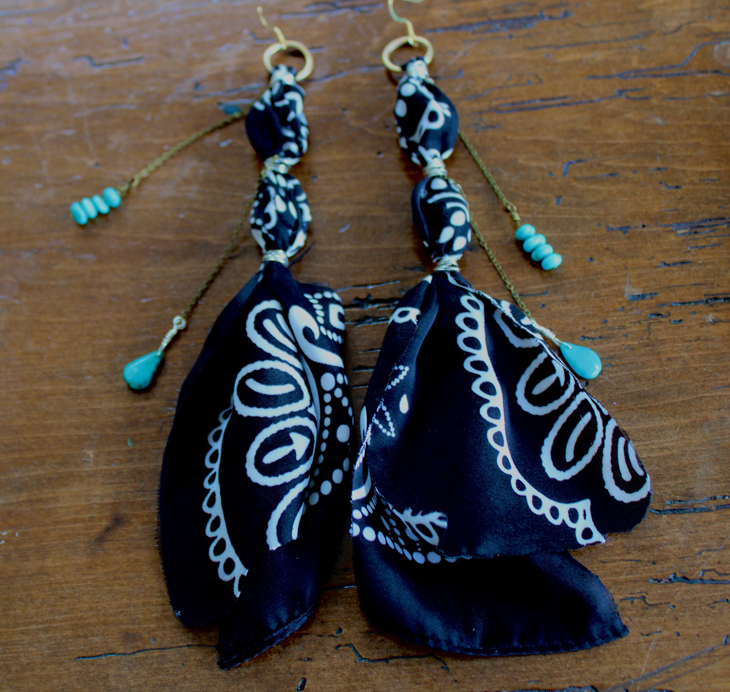 Bandana Turquoise Earrings