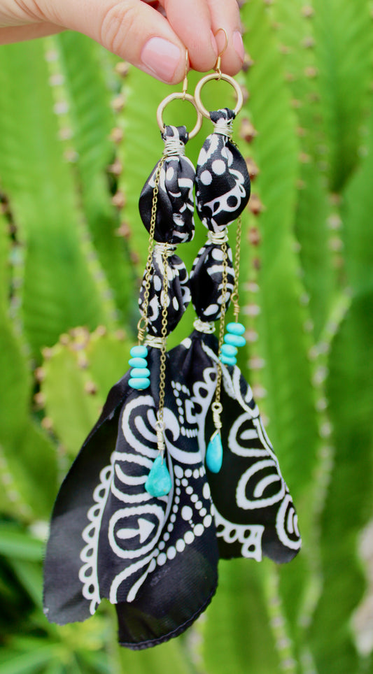 Bandana Turquoise Earrings