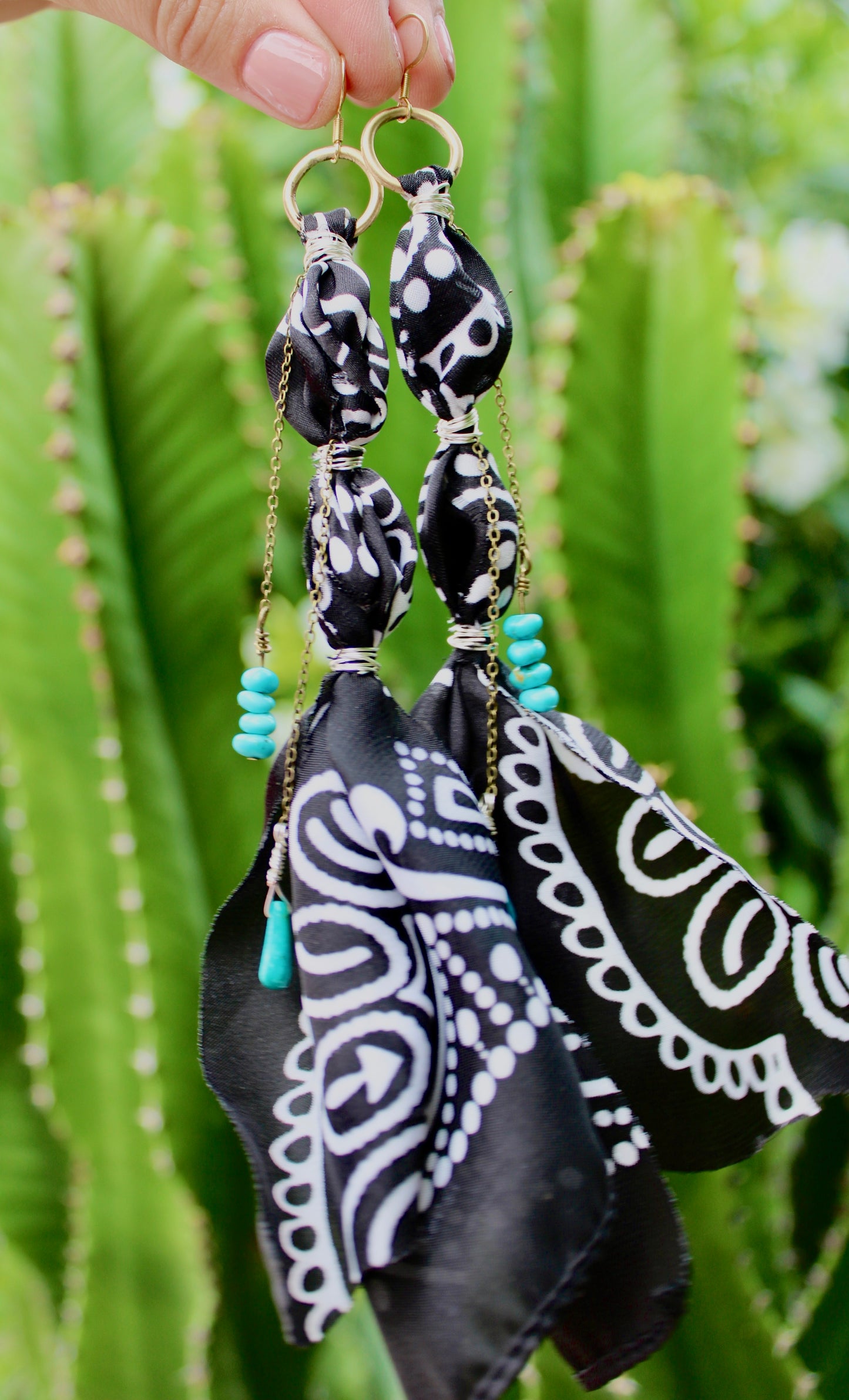 Bandana Turquoise Earrings