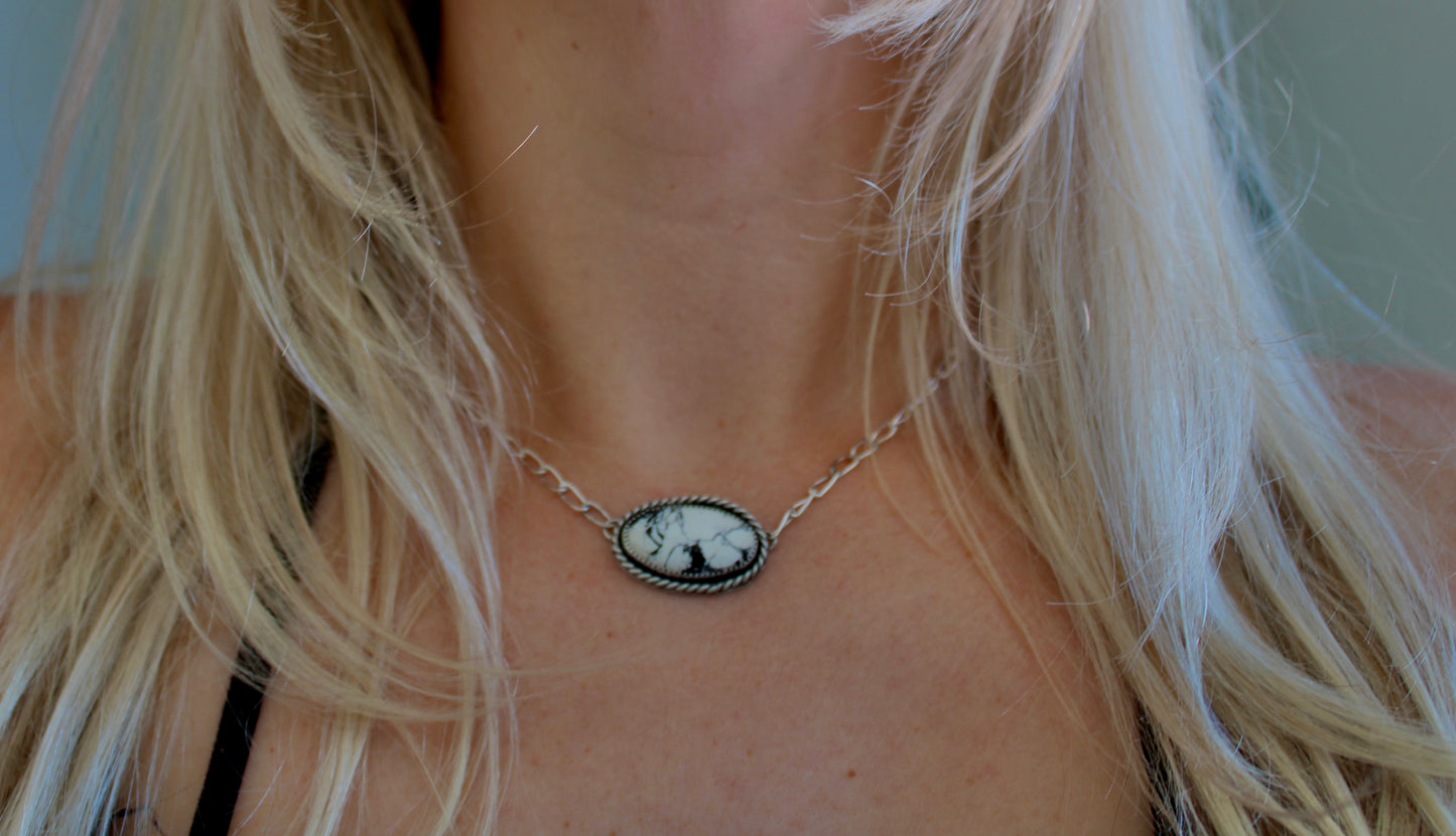 Choker-White Bison Necklace