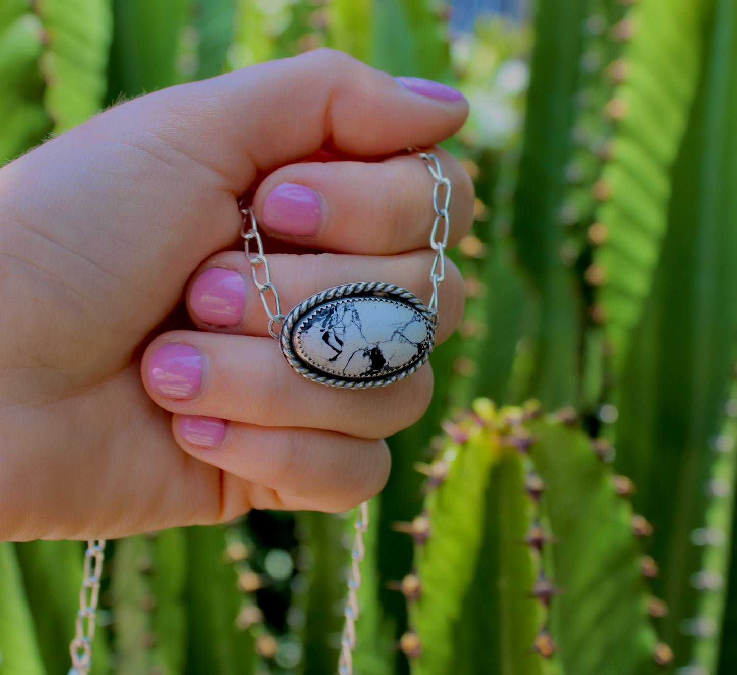 Choker-White Bison Necklace