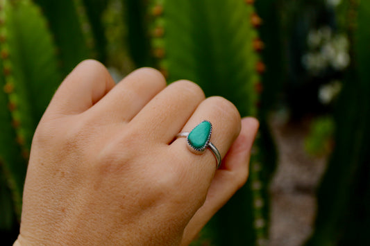 Size 8.5- Turquoise Sterling Silver Ring