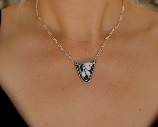 Figaro Chain White Buffalo Necklace
