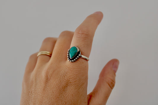 Size 8.5 Sonoran Turquoise Sterling Silver Ring