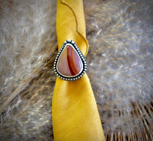 Size 8.5 Jasper Ring Sterling Silver